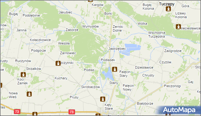 mapa Podlasek gmina Stopnica, Podlasek gmina Stopnica na mapie Targeo