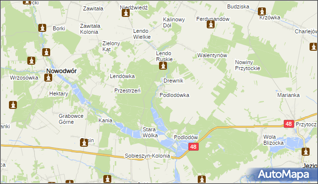 mapa Podlodówka, Podlodówka na mapie Targeo