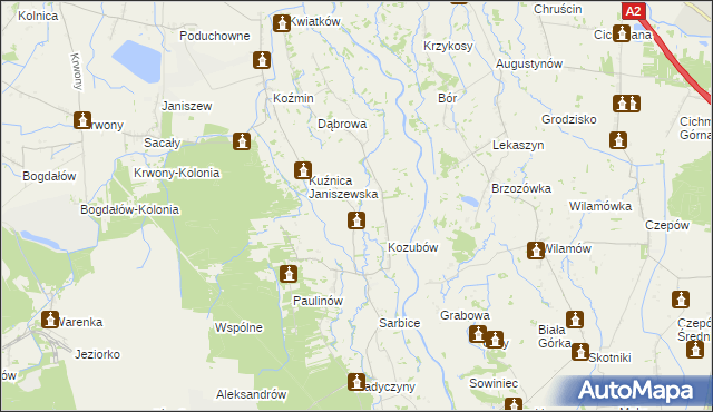 mapa Podłużyce, Podłużyce na mapie Targeo