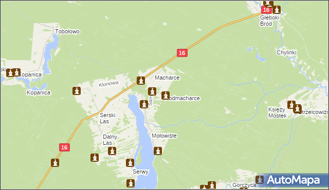 mapa Podmacharce, Podmacharce na mapie Targeo