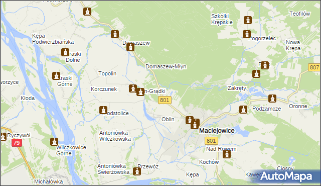 mapa Podoblin, Podoblin na mapie Targeo