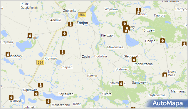 mapa Podolina, Podolina na mapie Targeo