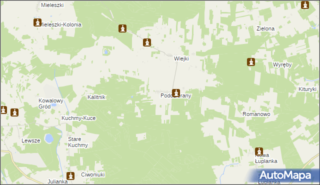 mapa Podozierany, Podozierany na mapie Targeo