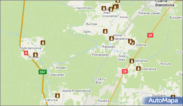 mapa Podratowiec, Podratowiec na mapie Targeo