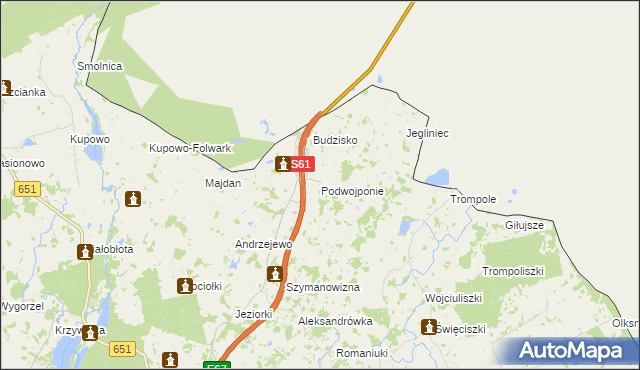 mapa Podwojponie, Podwojponie na mapie Targeo