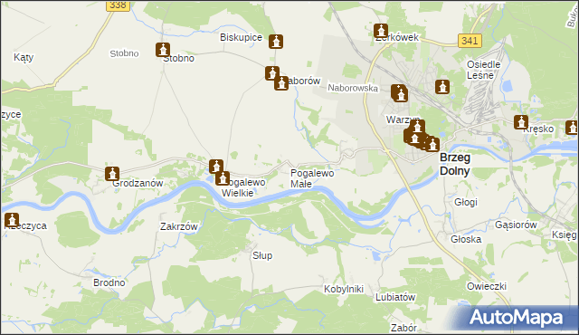 mapa Pogalewo Małe, Pogalewo Małe na mapie Targeo