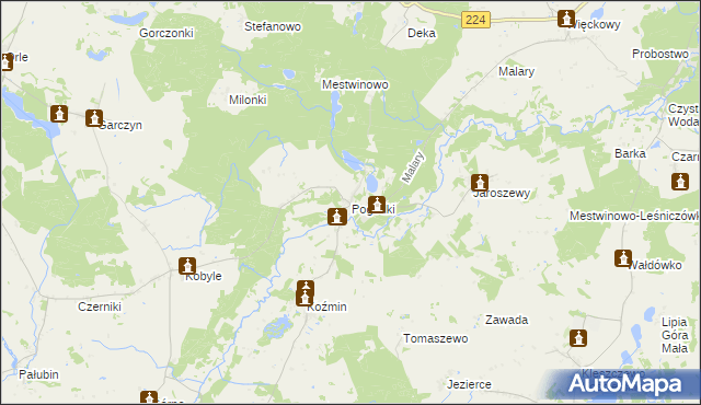 mapa Pogódki, Pogódki na mapie Targeo