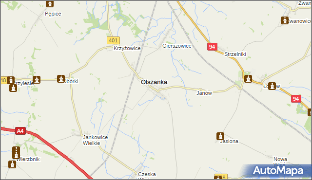 mapa Pogorzela gmina Olszanka, Pogorzela gmina Olszanka na mapie Targeo