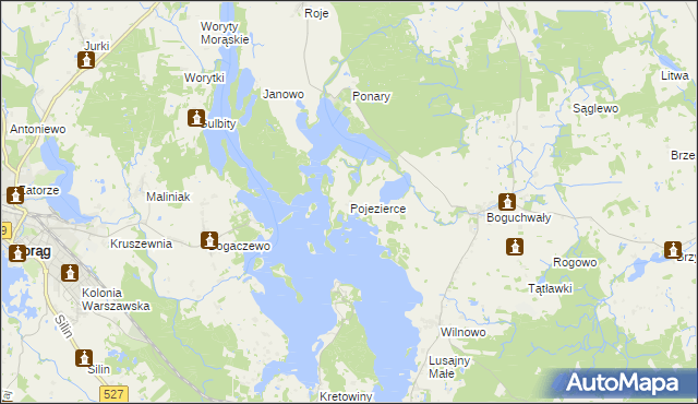 mapa Pojezierce, Pojezierce na mapie Targeo