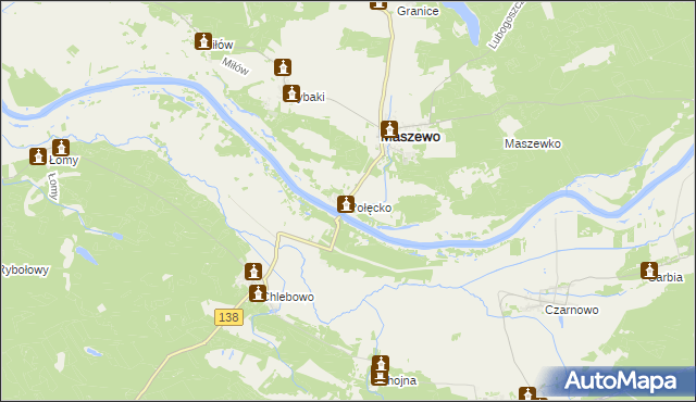 mapa Połęcko gmina Maszewo, Połęcko gmina Maszewo na mapie Targeo