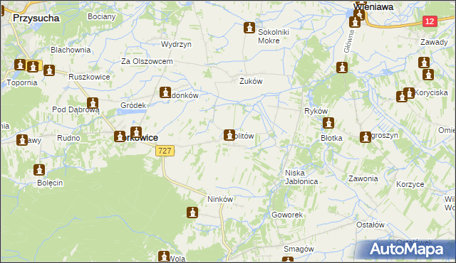 mapa Politów, Politów na mapie Targeo