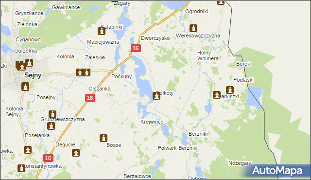 mapa Półkoty, Półkoty na mapie Targeo