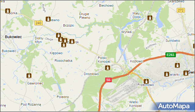 mapa Polski Konopat, Polski Konopat na mapie Targeo