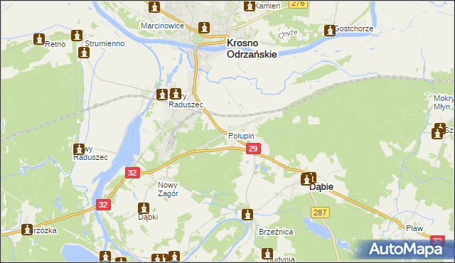 mapa Połupin, Połupin na mapie Targeo