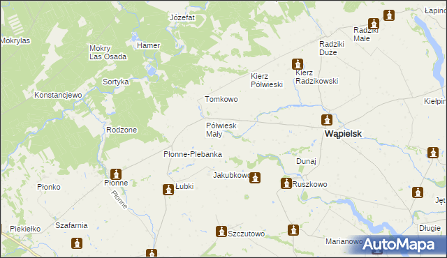 mapa Półwiesk Duży, Półwiesk Duży na mapie Targeo