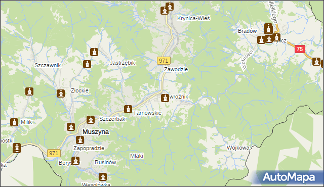 mapa Powroźnik, Powroźnik na mapie Targeo