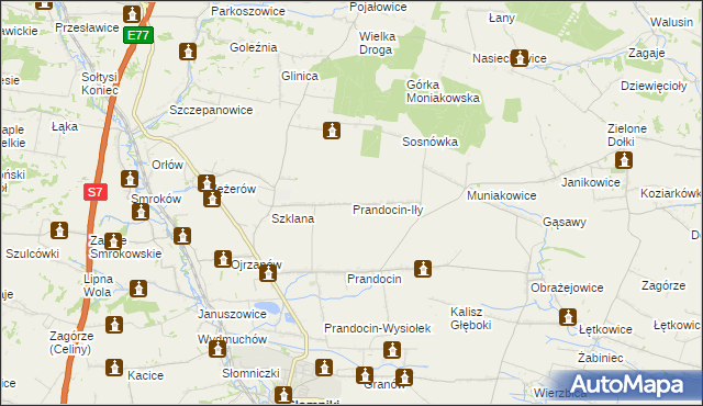 mapa Prandocin-Iły, Prandocin-Iły na mapie Targeo