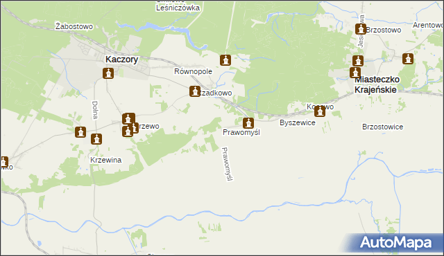 mapa Prawomyśl, Prawomyśl na mapie Targeo