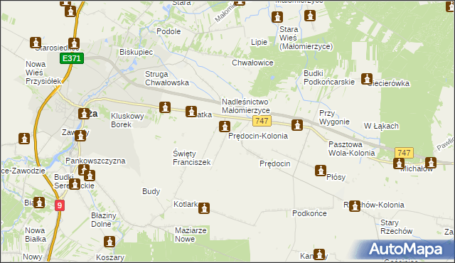 mapa Prędocin-Kolonia, Prędocin-Kolonia na mapie Targeo