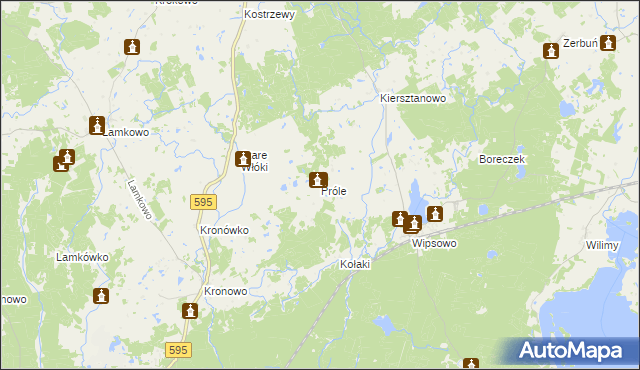 mapa Próle, Próle na mapie Targeo