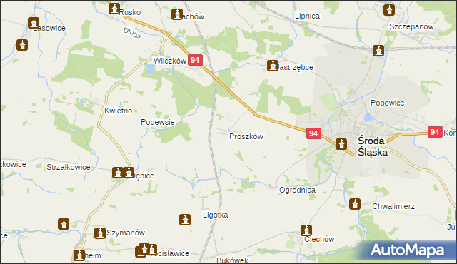 mapa Proszków, Proszków na mapie Targeo