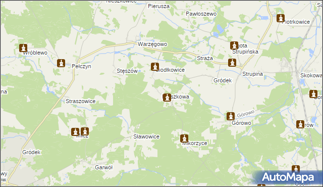 mapa Proszkowa, Proszkowa na mapie Targeo