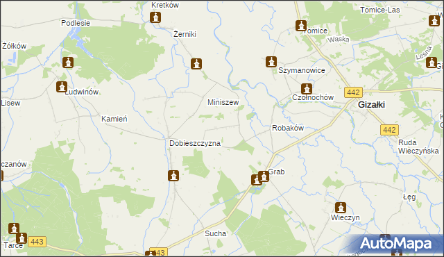 mapa Prusinów, Prusinów na mapie Targeo