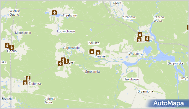 mapa Pruskie, Pruskie na mapie Targeo