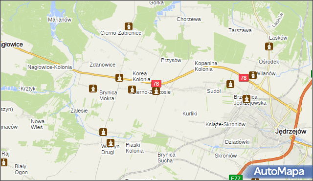 mapa Prząsław, Prząsław na mapie Targeo