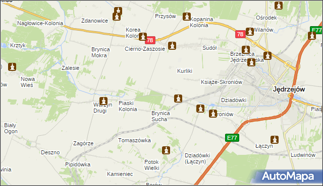 mapa Prząsław Mały, Prząsław Mały na mapie Targeo