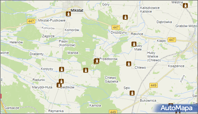 mapa Przedborów, Przedborów na mapie Targeo