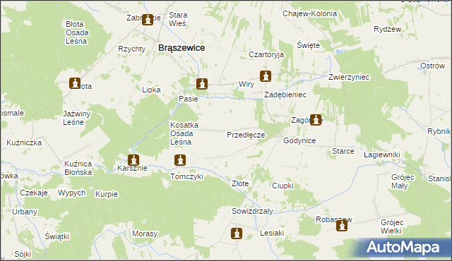 mapa Przedłęcze, Przedłęcze na mapie Targeo