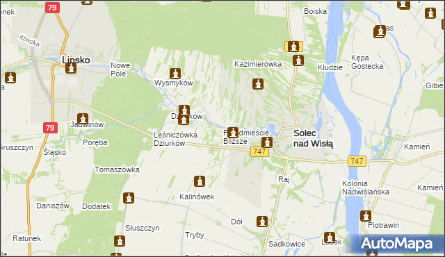 mapa Przedmieście Bliższe, Przedmieście Bliższe na mapie Targeo