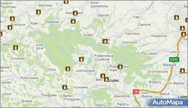 mapa Przedmieście Czudeckie, Przedmieście Czudeckie na mapie Targeo