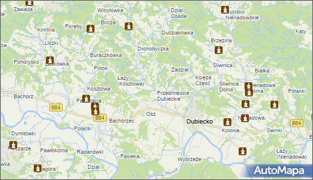 mapa Przedmieście Dubieckie, Przedmieście Dubieckie na mapie Targeo