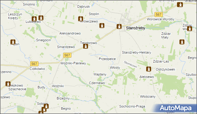 mapa Przedpełce, Przedpełce na mapie Targeo