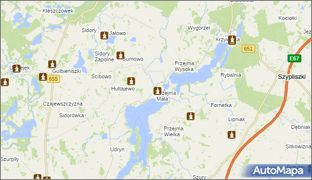 mapa Przejma Mała, Przejma Mała na mapie Targeo