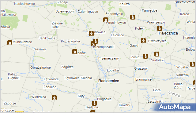 mapa Przemęczany, Przemęczany na mapie Targeo