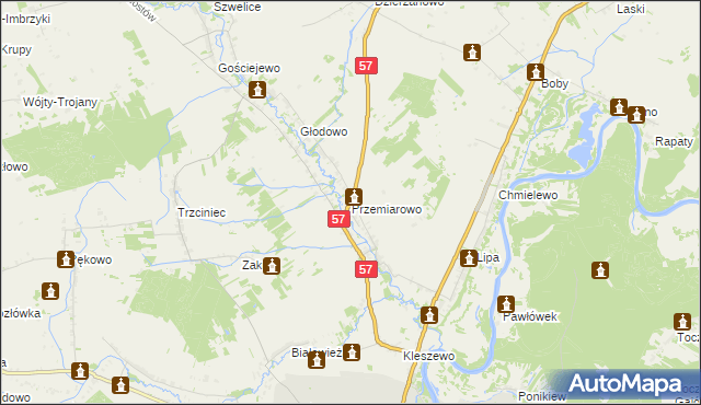 mapa Przemiarowo, Przemiarowo na mapie Targeo