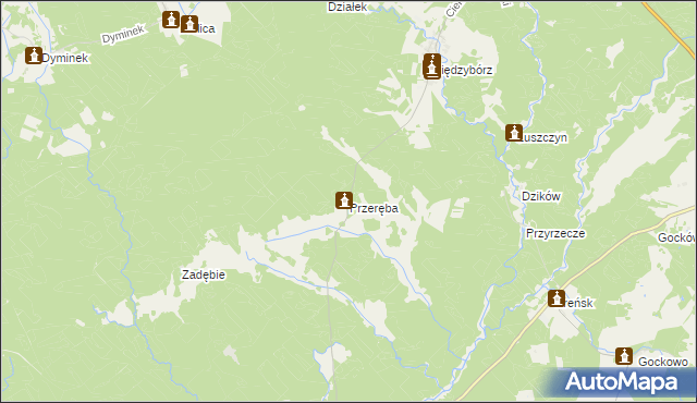 mapa Przeręba, Przeręba na mapie Targeo