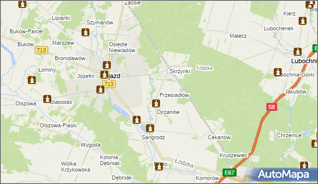 mapa Przesiadłów, Przesiadłów na mapie Targeo