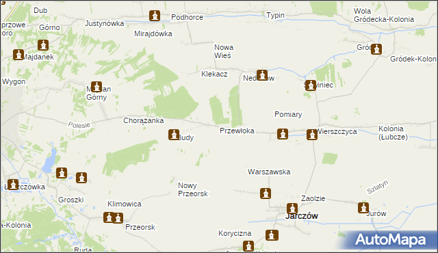 mapa Przewłoka gmina Jarczów, Przewłoka gmina Jarczów na mapie Targeo