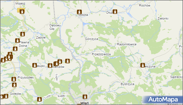 mapa Przeździedza, Przeździedza na mapie Targeo