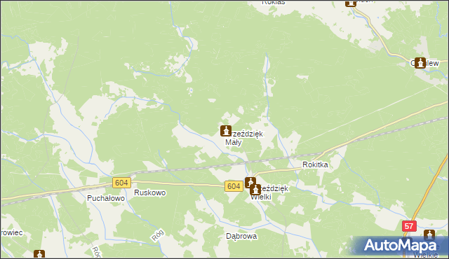 mapa Przeździęk Mały, Przeździęk Mały na mapie Targeo