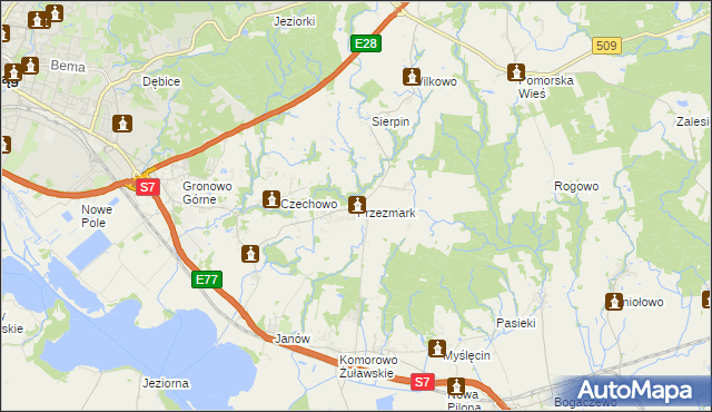 mapa Przezmark gmina Elbląg, Przezmark gmina Elbląg na mapie Targeo