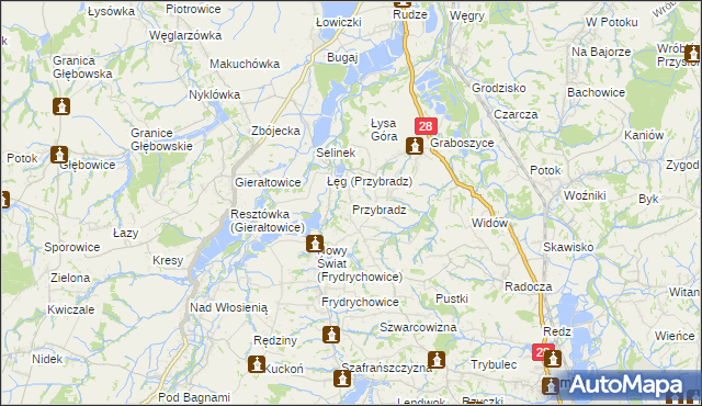 mapa Przybradz, Przybradz na mapie Targeo