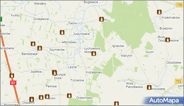 mapa Przydróżek, Przydróżek na mapie Targeo