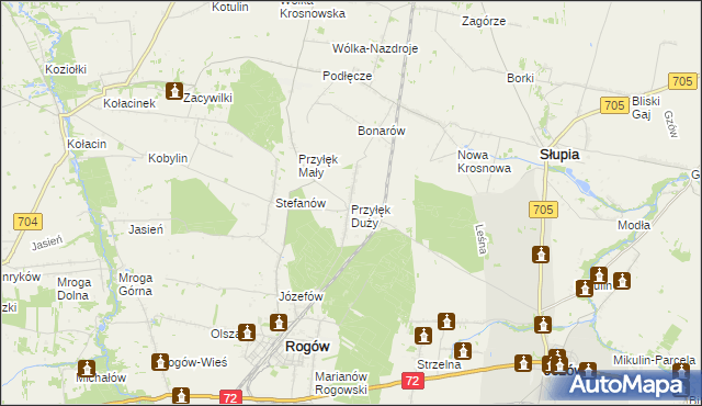 mapa Przyłęk Duży, Przyłęk Duży na mapie Targeo