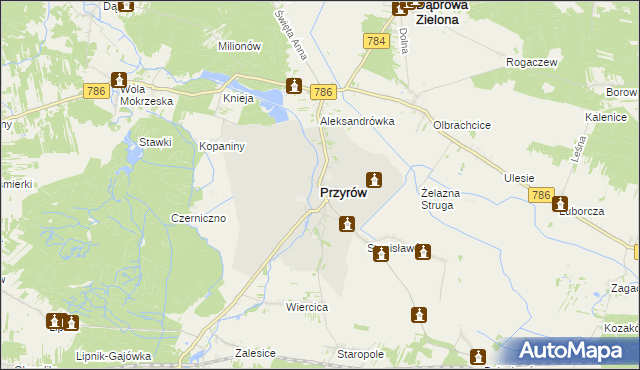 mapa Przyrów, Przyrów na mapie Targeo