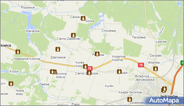 mapa Przysów, Przysów na mapie Targeo